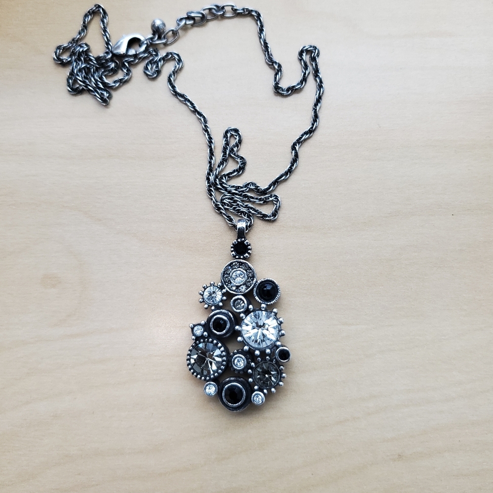 Patricia Locke Silver/Black Necklace--LAST CHANCE UNTIL MAY